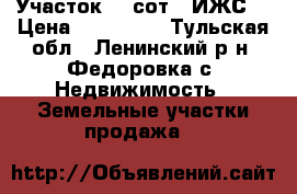 Участок 15 сот. (ИЖС) › Цена ­ 500 000 - Тульская обл., Ленинский р-н, Федоровка с. Недвижимость » Земельные участки продажа   